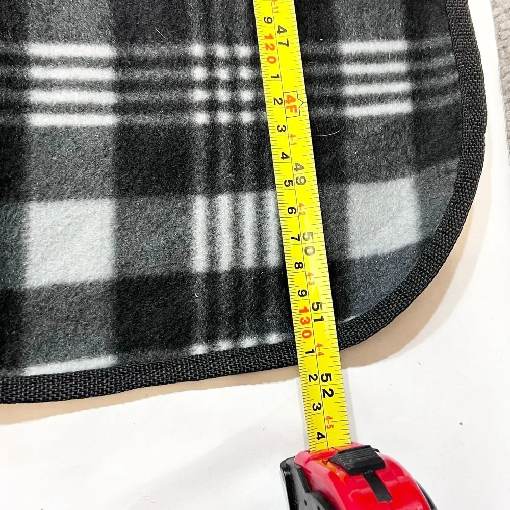 Vans Foldable Picnic Blanket Black and White Plaid 50x50